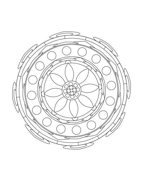 Sample mandala coloring page